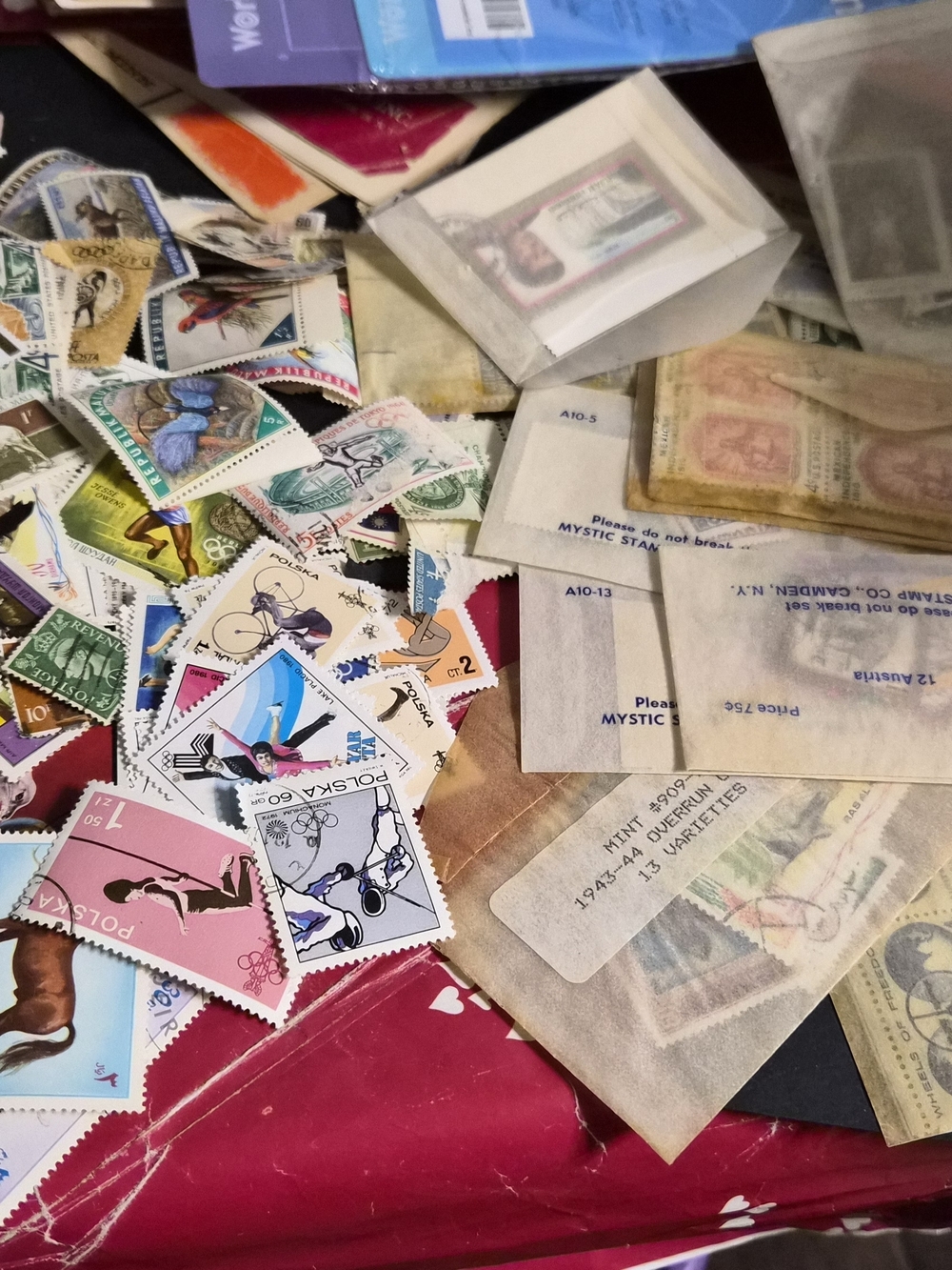 Mixed Collectible Postage Stamp Lot - Multicolor